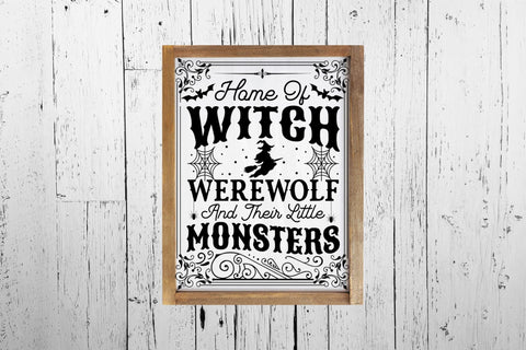 Home of Witch SVG | Vintage Halloween Sign SVG SVG CraftLabSVG 