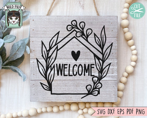 Home Phrases SVG Bundle, House Leaves SVG File, Welcome SVG, Home Sweet Home SVG, Love Grows Best in Little Houses SVG, Lets Stay Home SVG, Love Grows Here SVG SVG Wild Pilot 