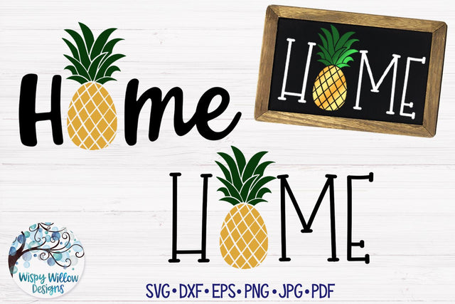 Home Pineapple SVG SVG Wispy Willow Designs 