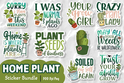 Home Plant Printable Sticker Bundle Sublimation Regulrcrative 