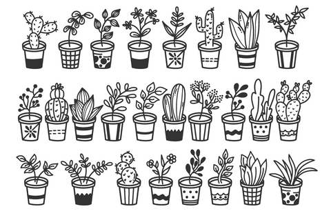 Home Plants - a Dingbat Font Font Masyafi Studio 