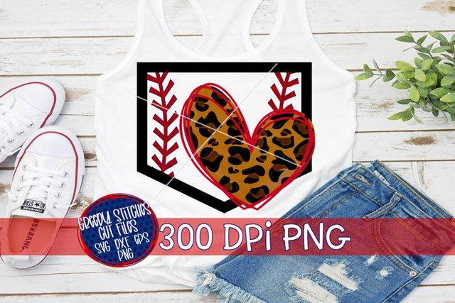 Home Plate Heart PNG for Sublimation-Baseball PNG Softball PNG Sublimation Greedy Stitches 