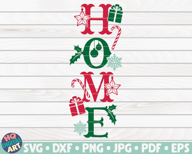 Home Porch Sign SVG | Winter/Christmas Themed Porch Sign SVG HQDigitalArt 