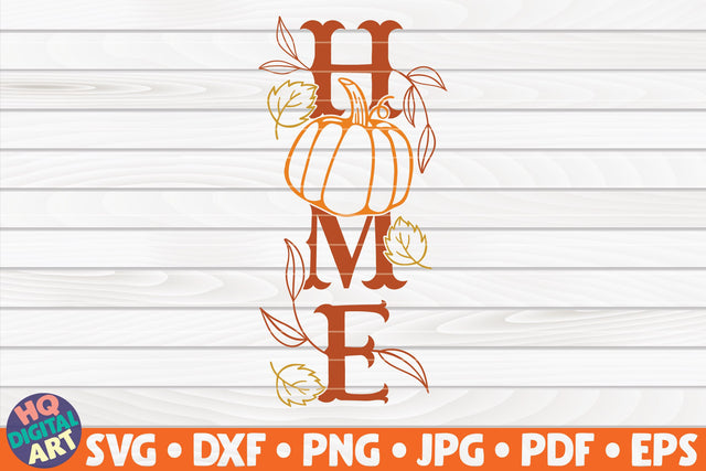 Home Porch Sign with pumpkin SVG | Fall Themed Porch Sign SVG HQDigitalArt 