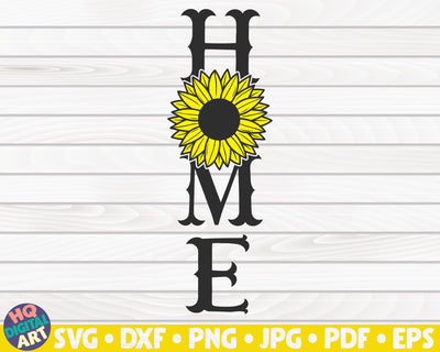 Home Porch Sign with sunflower SVG | Summer Themed Porch Sign SVG HQDigitalArt 