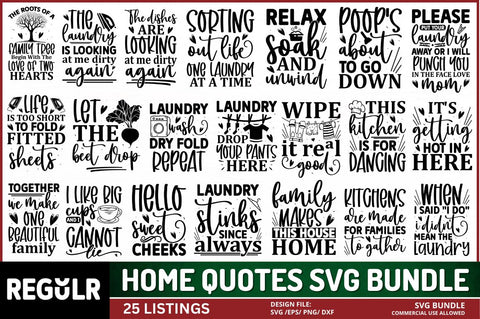 Home Quotes SVG Bundle SVG Regulrcrative 