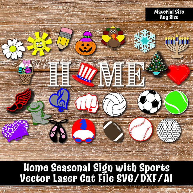 Home Seasonal Sign Laser Cut File SVG Design Shark 