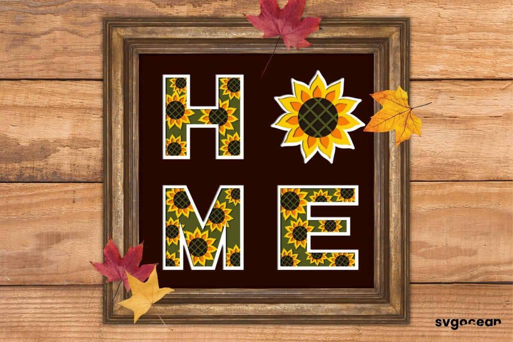 Home Shadow Box Svg - So Fontsy