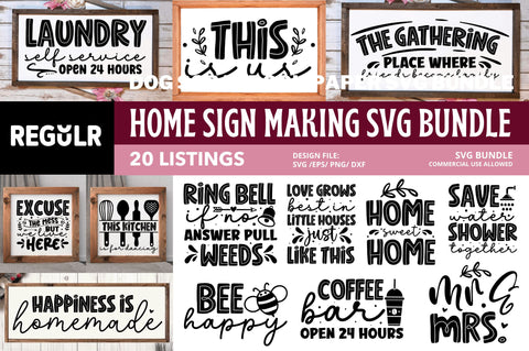 Home Sign Making Svg Bundle SVG Regulrcrative 