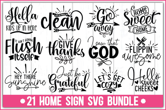 Home Sign SVG Bundle SVG Ariyan 