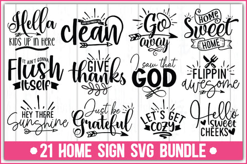 Home Sign SVG Bundle SVG Ariyan 