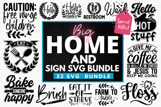 Home & Sign SVG Bundle SVG Designangry 