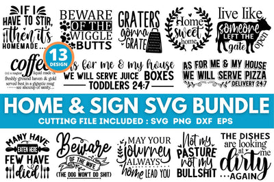 Home & Sign SVG Bundle SVG Designangry 