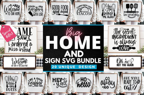 Home & Sign SVG Bundle SVG Designangry 