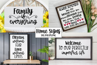 Home Sign SVG Cutting Files | Home Mini Bundle SVG Illuztrate 