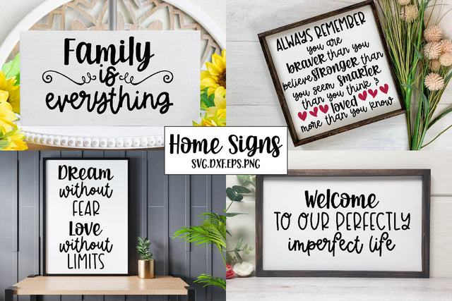 Home Sign SVG Cutting Files | Home Mini Bundle SVG Illuztrate 