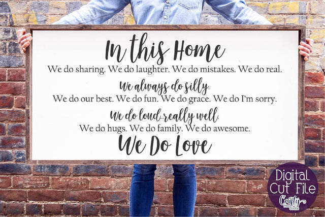 Home Sign Svg, Farmhouse Svg, Family, Family Rules Sign Svg SVG Crafty Mama Studios 