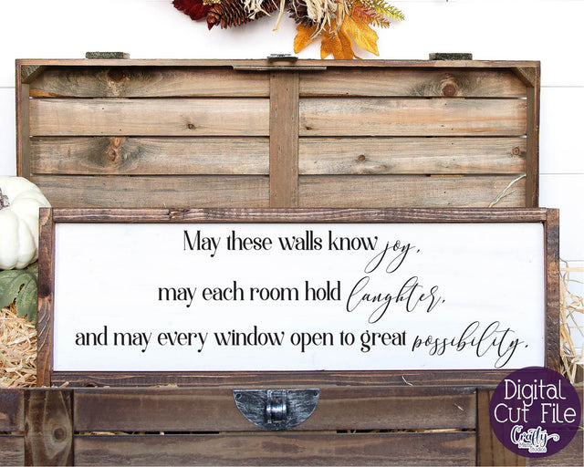 Home Sign Svg, Farmhouse Svg, Irish Blessing, Walls Know Joy SVG Crafty Mama Studios 