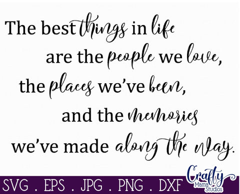 Home Sign Svg, Farmhouse Svg The Best Things In Life SVG Crafty Mama Studios 