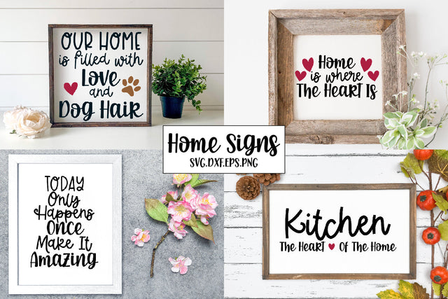 Home Signs Mini Bundle | SVG files for Home frames SVG Illuztrate 