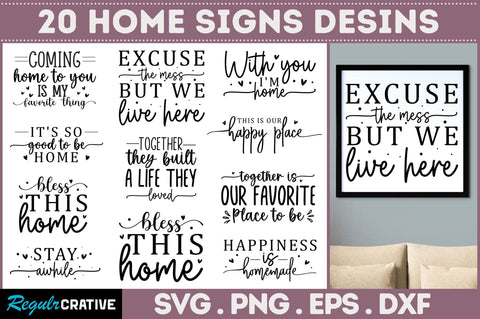 Home Signs SVG Bundle SVG Regulrcrative 