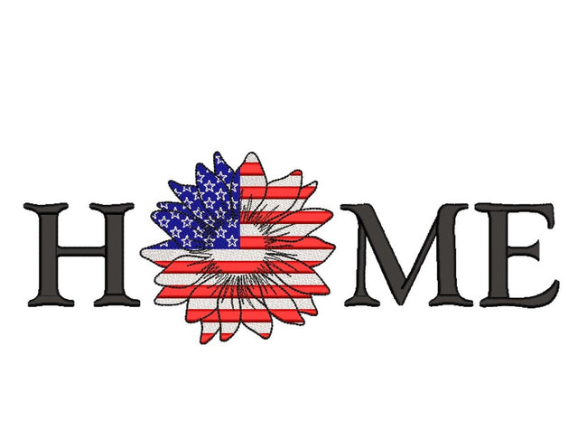 Home Sunflower Embroidery Design, 4th July Embroidery File, Patriotic Independence Day Embroidery Design, 3 sizes, Instant Download Embroidery/Applique DESIGNS Nino Nadaraia 