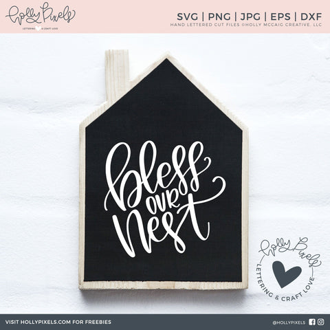 Home SVG | Bless Our Nest | Family SVG SVG So Fontsy Design Shop 