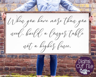 Home Svg, Farmhouse Svg, When You Have More Than You Need SVG Crafty Mama Studios 