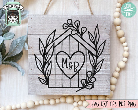 Home SVG File, House Leaves SVG File, House Cut File, Real Estate SVG, New Home SVG, Monogram Frame SVG, Front Door SVG, Birdhouse SVG, Welcome SVG, Heart SVG SVG Wild Pilot 