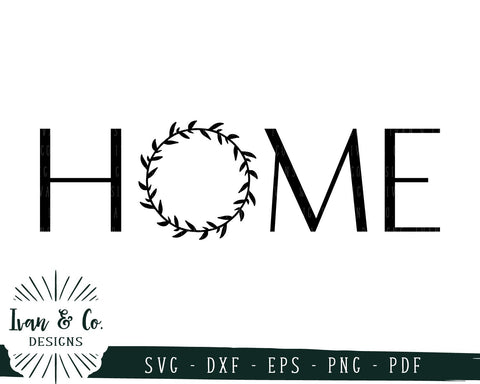 Home SVG Files | Home with Wreath | Farmhouse SVG (717892657) SVG Ivan & Co. Designs 