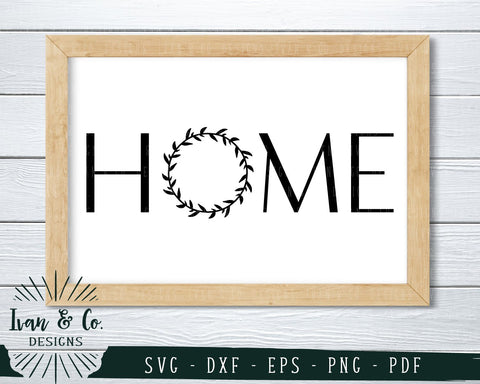 Home SVG Files | Home with Wreath | Farmhouse SVG (717892657) SVG Ivan & Co. Designs 