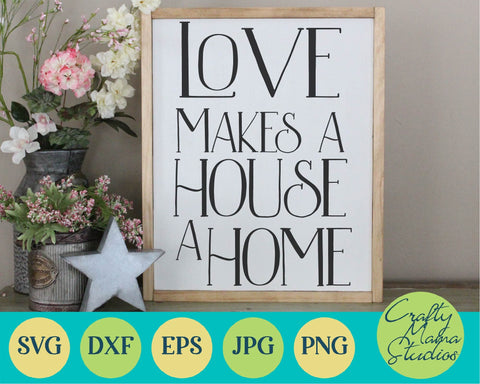 Home Svg - Home Sweet Home Svg -Love Makes A House A Home SVG Crafty Mama Studios 
