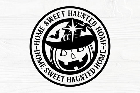 Home Sweet Haunted Home SVG, Halloween Round Sign SVG TonisArtStudio 