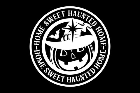 Home Sweet Haunted Home SVG, Halloween Round Sign SVG TonisArtStudio 