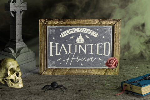 Home Sweet Haunted House, Halloween Sign SVG SVG CraftLabSVG 