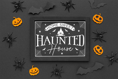 Home Sweet Haunted House, Halloween Sign SVG SVG CraftLabSVG 