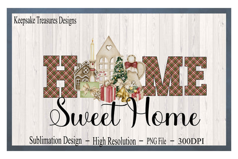 Home Sweet Home, Angel Christmas Sublimation Design Sublimation Keepsake Treasures Designs LLC. 