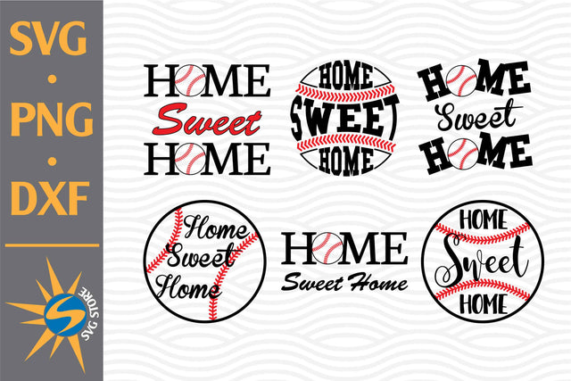 Home Sweet Home Baseball SVG, PNG, DXF Digital Files Include SVG SVGStoreShop 