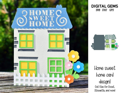 Home Sweet Home card design SVG Digital Gems 