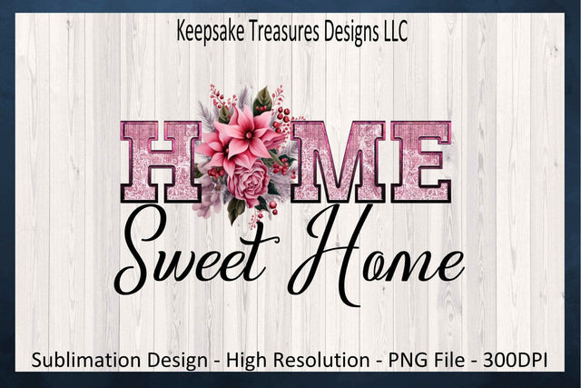Home Sweet Home Christmas PNG, Pink Christmas PNG Sublimation, Home Sweet Home Pillow, Christmas Home Sweet Home Doormat, Instant Digital Download Sublimation Keepsake Treasures Designs LLC. 