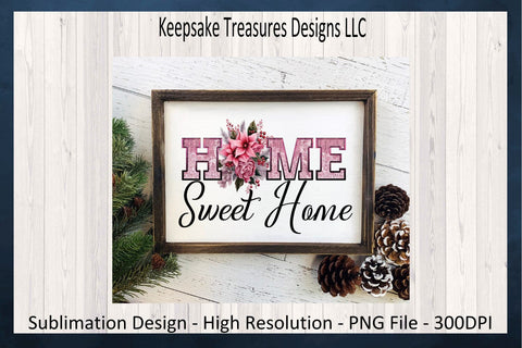 Home Sweet Home Christmas PNG, Pink Christmas PNG Sublimation, Home Sweet Home Pillow, Christmas Home Sweet Home Doormat, Instant Digital Download Sublimation Keepsake Treasures Designs LLC. 