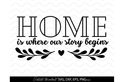 Home Sweet Home | Farmhouse Welcome Sign SVG | Rustic Farmhouse Sign SVG March Design Studio 