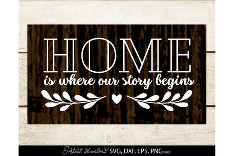 Home Sweet Home | Farmhouse Welcome Sign SVG | Rustic Farmhouse Sign SVG March Design Studio 