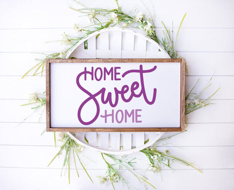 Home Sweet Home Hand Lettered SVG Cut File SVG Cursive by Camille 