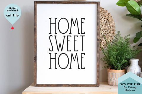 Home Sweet Home Hand Lettered SVG Cut File SVG Lettershapes 