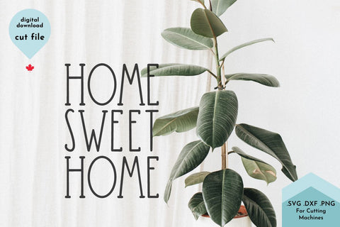 Home Sweet Home Hand Lettered SVG Cut File SVG Lettershapes 