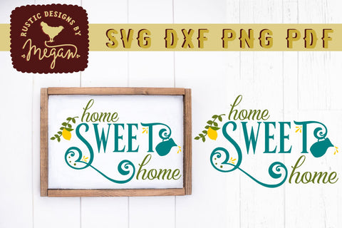 Home Sweet Home Lemon Vine Summer SVG DXF SVG Tinker & Teal 