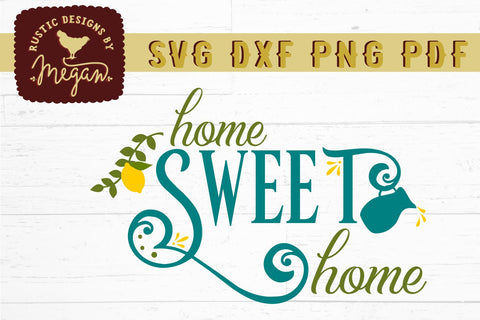 Home Sweet Home Lemon Vine Summer SVG DXF SVG Tinker & Teal 