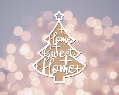 Home Sweet Home Ornament Laser SVG Cut File SVG HappyDesignStudio 