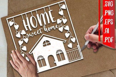 Home Sweet Home Papercut 3D Paper zafrans studio 